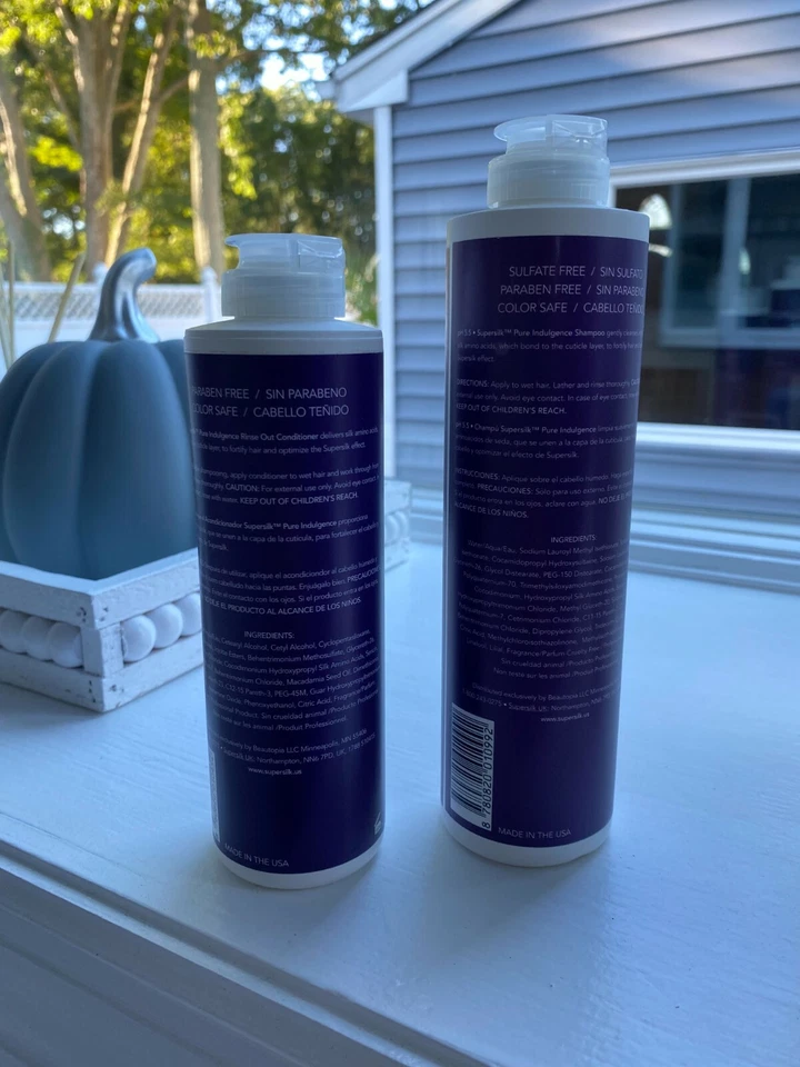 NUEVO LOTE DE 2 DE BROCATO, CHAMPÚ Y ACONDICIONADOR SUPERSEDA TAMAÑO COMPLETO CUIDADO DEL CABELLO Foto 2 de 2