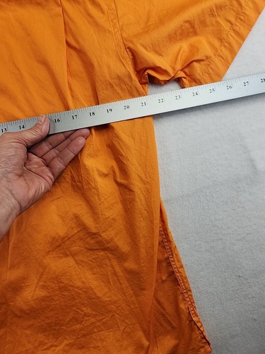 Regatta Pocket Logo Cotton Shirt Mens Large Orange Short Sleeve Button Front - Picture 9 of 10