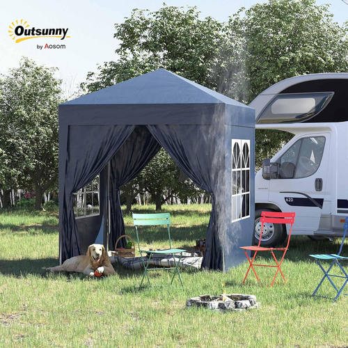 Gazebo 2X2 M Pop-Up Impermeabile Con 4 Pareti Rimovibili, Gazebo Pieghevole in M - Foto 2 di 12