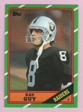 1986 Topps Ray Guy #69 Oakland Athletics