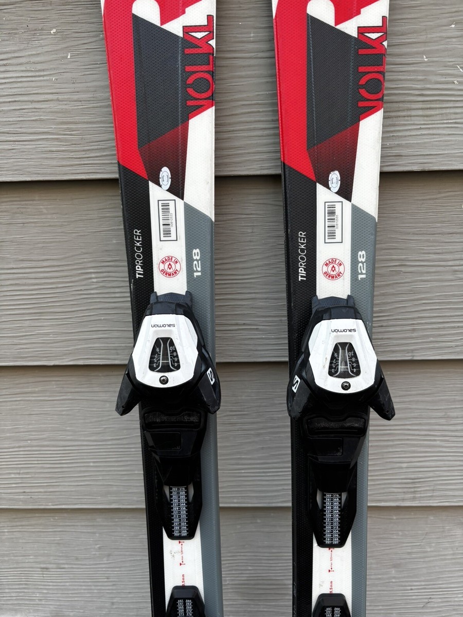 Volkl RTM 7.4 Short 128cm Skis w/ Lithium 10 Bindings - PERFECT