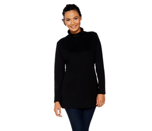 black turtleneck tunic top