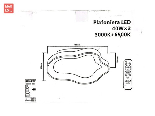 Nuvola Plafoniera Lampada Soffitto LED Regolabile 40W Camera da letto soggiorno - Foto 6 di 13