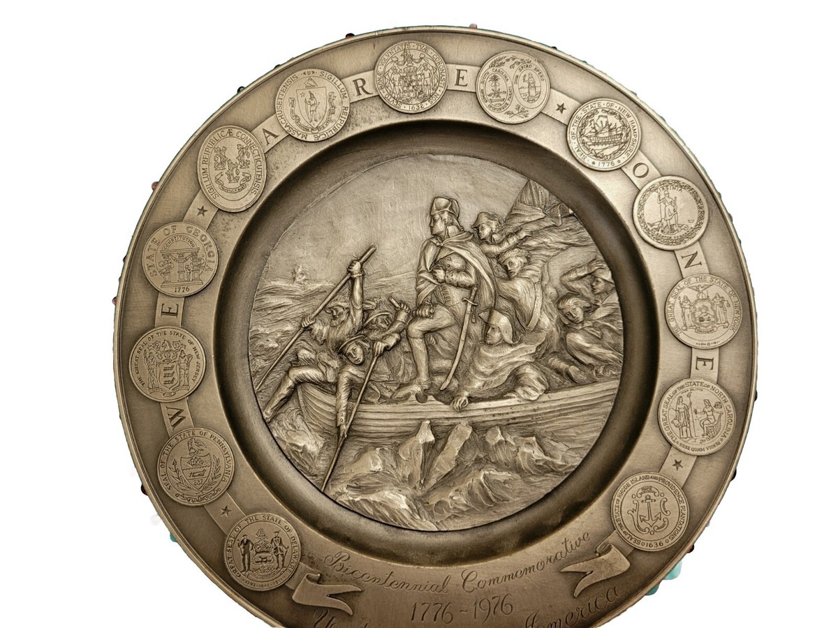 International Pewter Bicentennial Commemorative Pewter Plate We