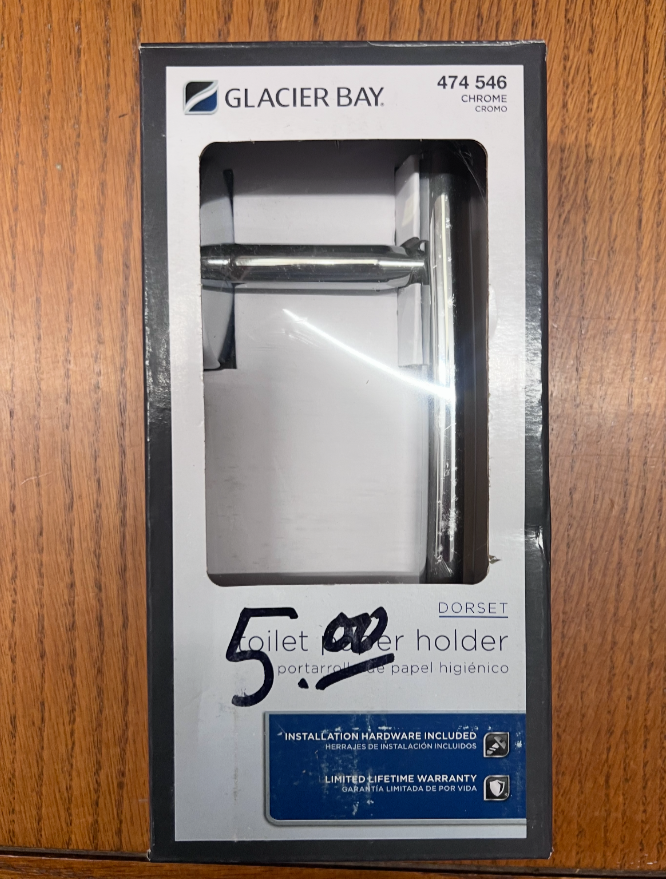 Glacier Bay Toilet Paper Holder Dorset Bathroom Tissue Holder Chrome B2532501CP