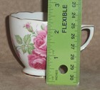 Clarence Bone China English teacup footed  Pink Roses w/Gold trim Scalloped Edge — photo 7