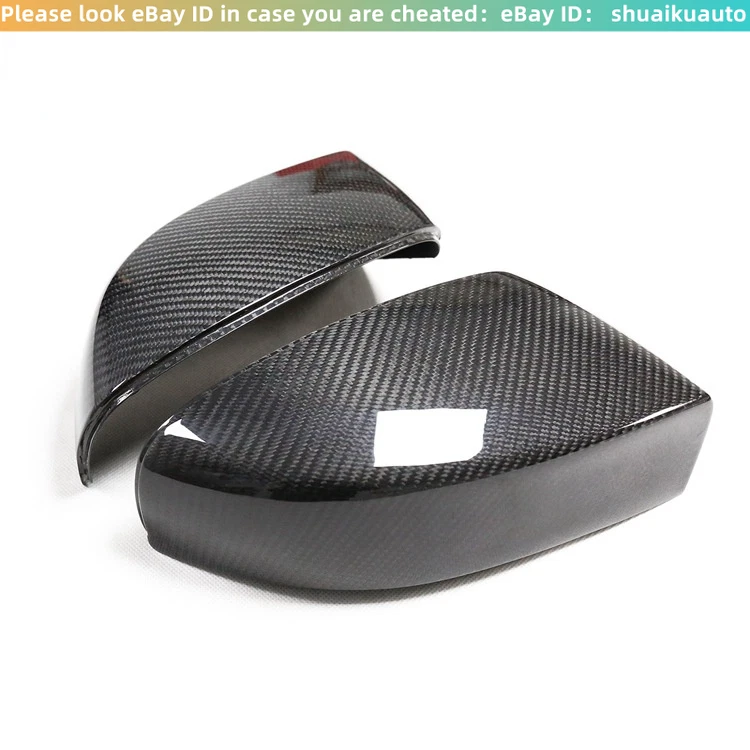 For 13-16 Maserati Ghibli Quattroporte Carbon Fiber Mirror Cover Replacement Cap Foto 2 de 4