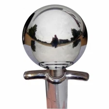 CHROME BALL 9/16-18 SHIFT KNOB FOR CORVETTE &  MUNCIE SHIFTERS 