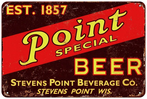Point Beer vintage Look reproduction Metal sign