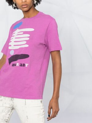 ★送料無料★✨Etoile Isabel Marant　グラデーション Tシャツ Isabel Marant Étoile graphic print T-shirt rosewood pink L