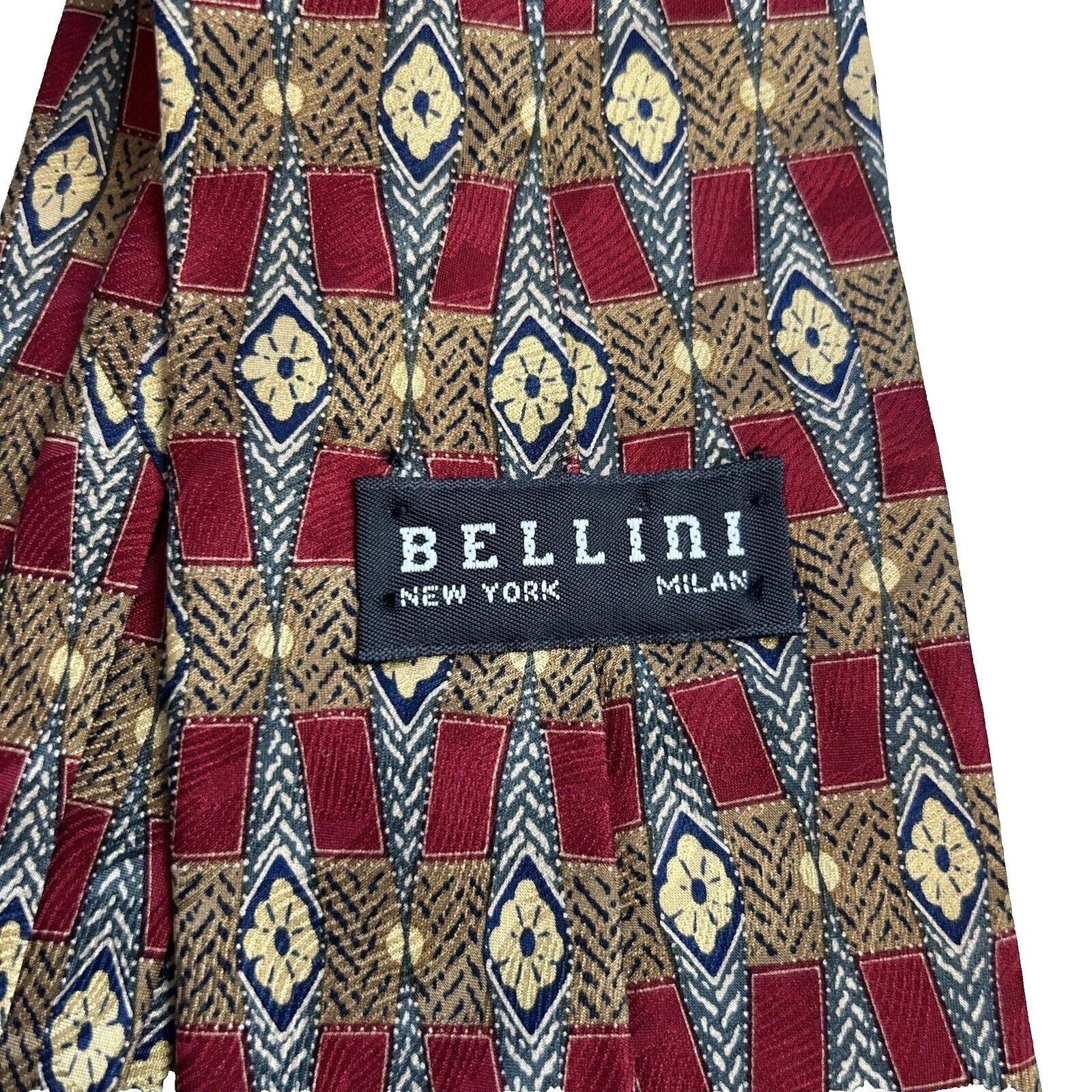 Lazos Bellini geométrico 100% Seda para Hombres