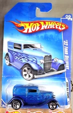 2008 Hot Wheels #49 All Stars 9/36 '32 FORD DELIVERY Blue Variant w/Chrome 5 Sp