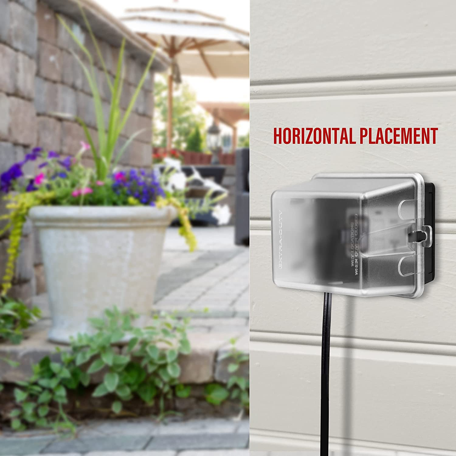 ExtraDuty Weatherproof Enclosure, Outdoor Outlet Cover, Outdoor