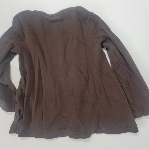 Gymboree Girl's Long Sleeve Brown Shirt Sz 4 Off to See the World Paris London - Picture 4 of 7