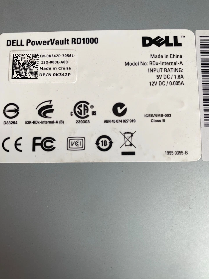 DELL PowerVault RD1000 5.25" SATA  Drive Bay - 0K342P - Image 4 of 4