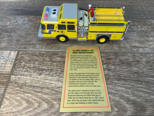 Code 3 Clark County Nevada E-One Cyclone II Pumper Engine 19 Die Cast 2001 12342