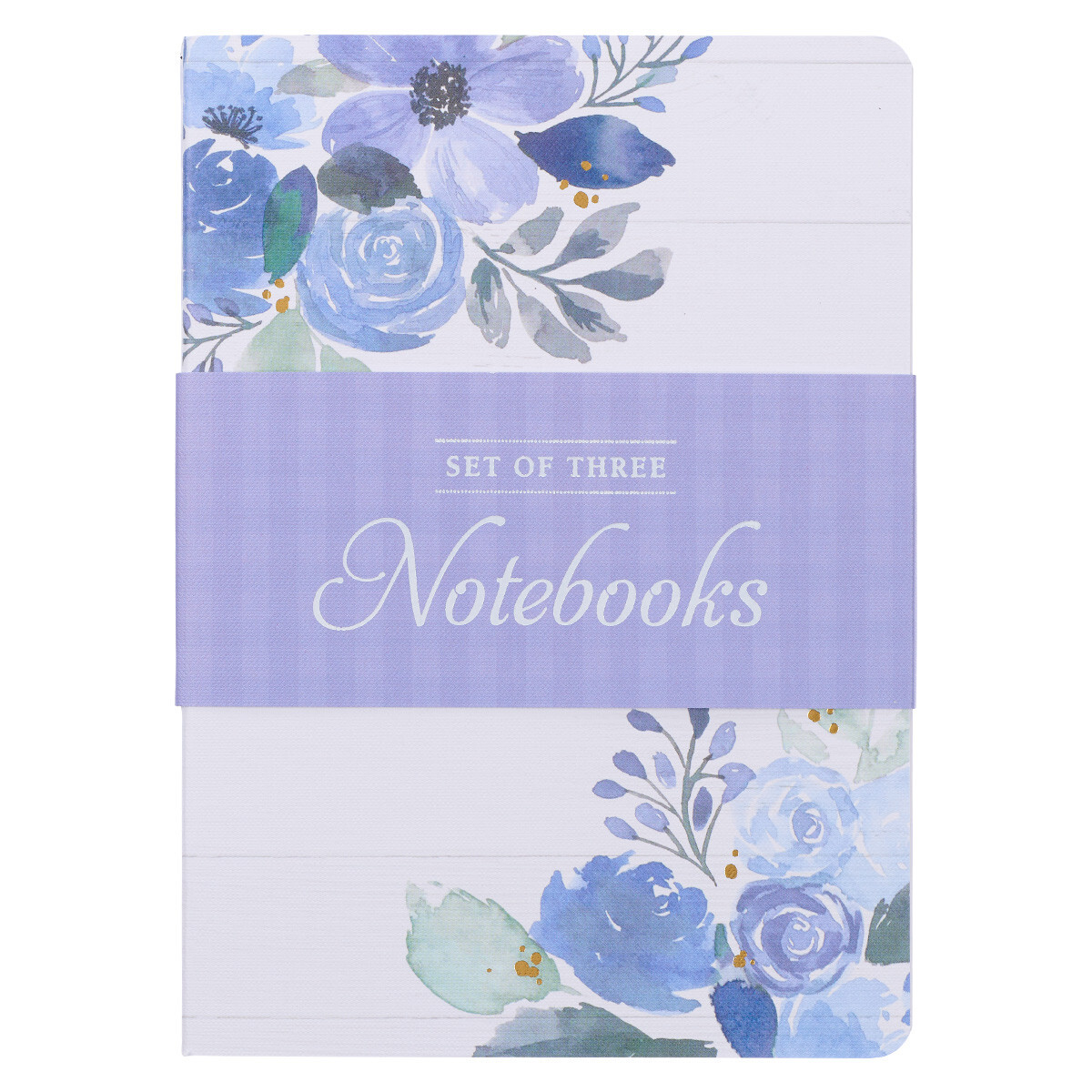 3-Pack Inspirational Notebook Set - White, Blue, Light Blue with Bible Verses