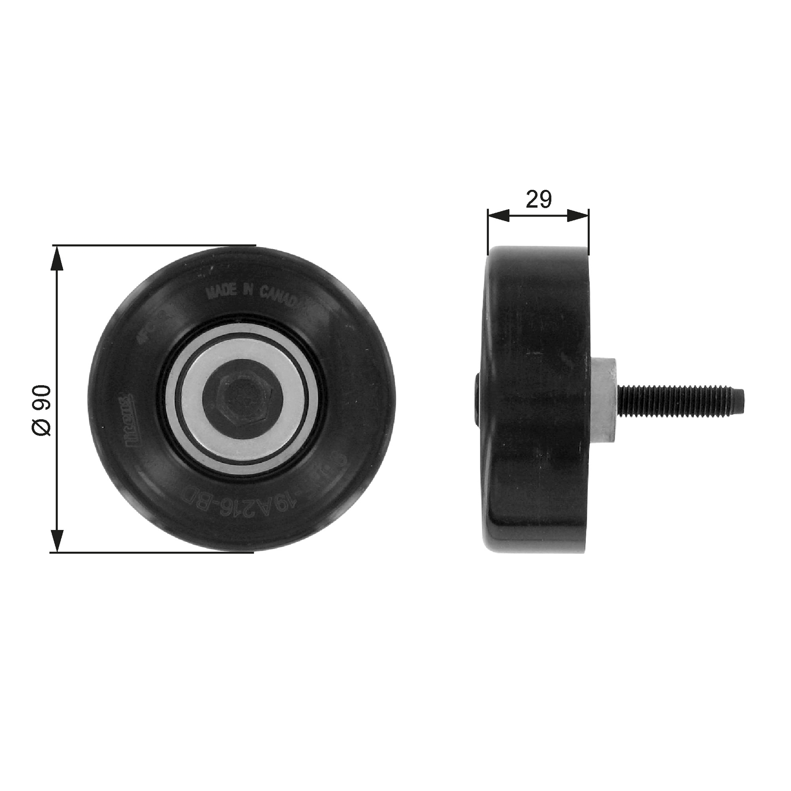 DEFLECTIONGUIDE PULLEY VRIBBED BELT T36089 FOR FORD TRANSIT/CONNECT FIESTA/Van - Image 5