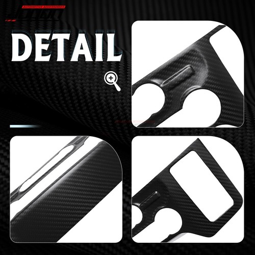 Cubierta de panel de botones de consola de carbono mate para Ford F150 F-150 Raptor XLT 2021-2024 - Imagen 4 de 14