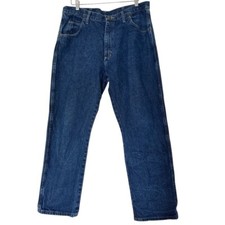 Wrangler Men's Jeans Regular Fit Size 38x30 Dark Wash Denim USA Made