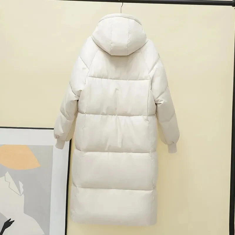 OFF WHITE Giacca donna invernale moda slim fit cotone con cappuccio spesso caldo parka puffer coat