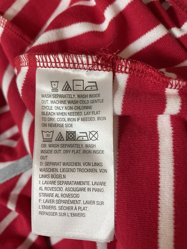 Quacker Factory Sleeveless Zip Up Hooded Red White Striped Vest Size Large - Picture 8 of 11