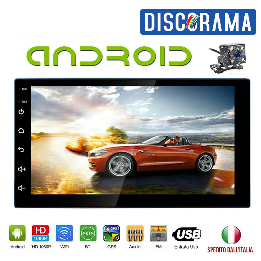Autoradio Android 2 DIN per Famiglia: GPS WiFi Bluetooth e Telecamera Retro