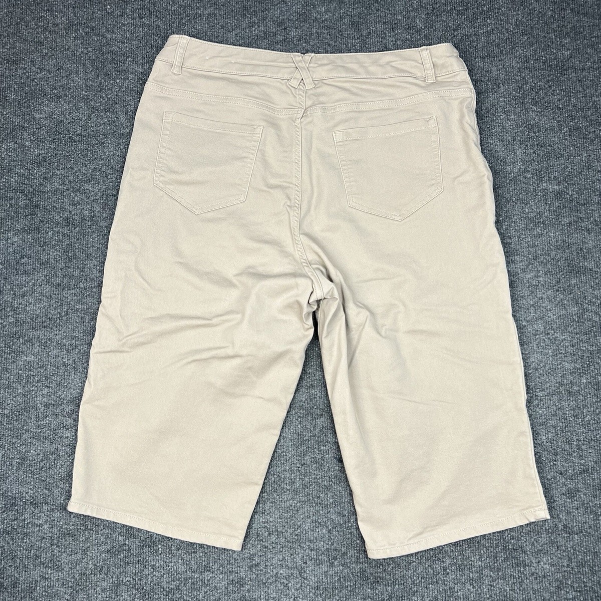 C.J. Banks by Christopher \u0026 Banks Capri Pants Women's 14 Cream Flat Front |  eBay