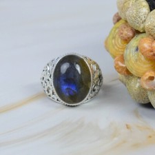 Labradorite Gemstone Ring-925 Sterling Silver-Handmade Ring Gift For Anniversary