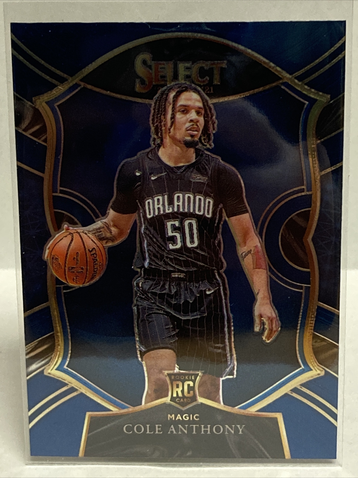 2020-21 Panini Select Cole Anthony Concourse Base Blue Rookie RC #75 Magic