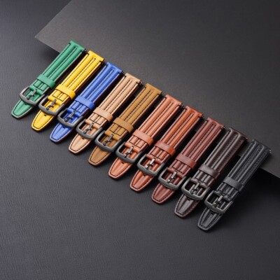 Klassisch Leder Armband für Samsung Galaxy Watch 3 4 5 6 7 FE 40mm 44mm Active 2