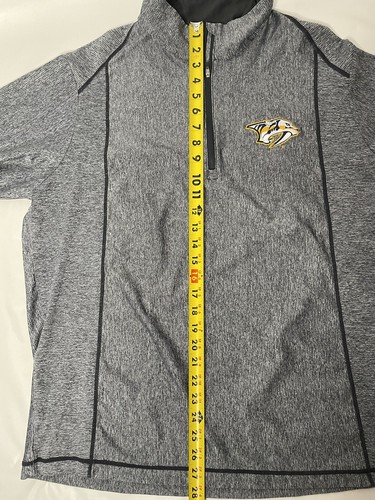 Nashville Predators Men’s XL 1/4 Zip Antigua Pullover Gray Sweatshirt - Picture 3 of 11