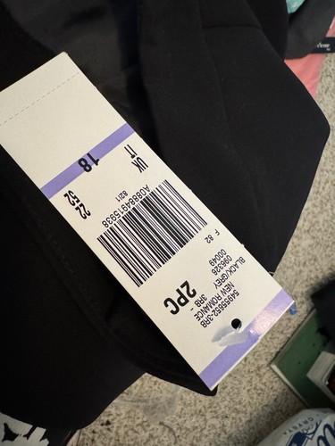 ¡¡¡REGALO NUEVO CON ETIQUETAS DE $200!!! Traje pantalón mujer 2 piezas Evan Picone blazer talla 18 gris negro - Imagen 7 de 13