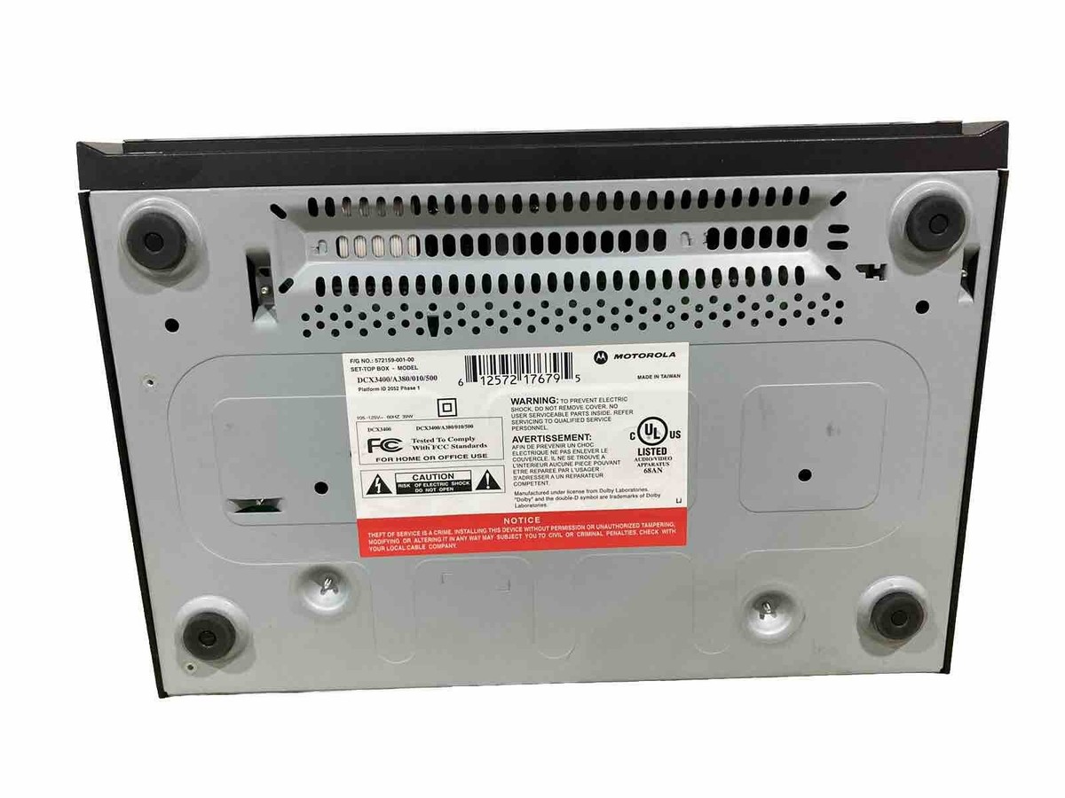 Motorola DCX3400 HD Digital Cable Box HDTV Dual Tuner DVR