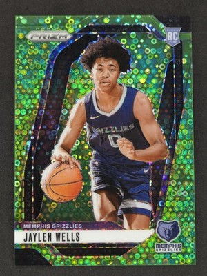 2024-25 Panini NBA Prizm Jaylen Wells #239 Rookie RC GREEN FAST BREAK DISCO 1/5