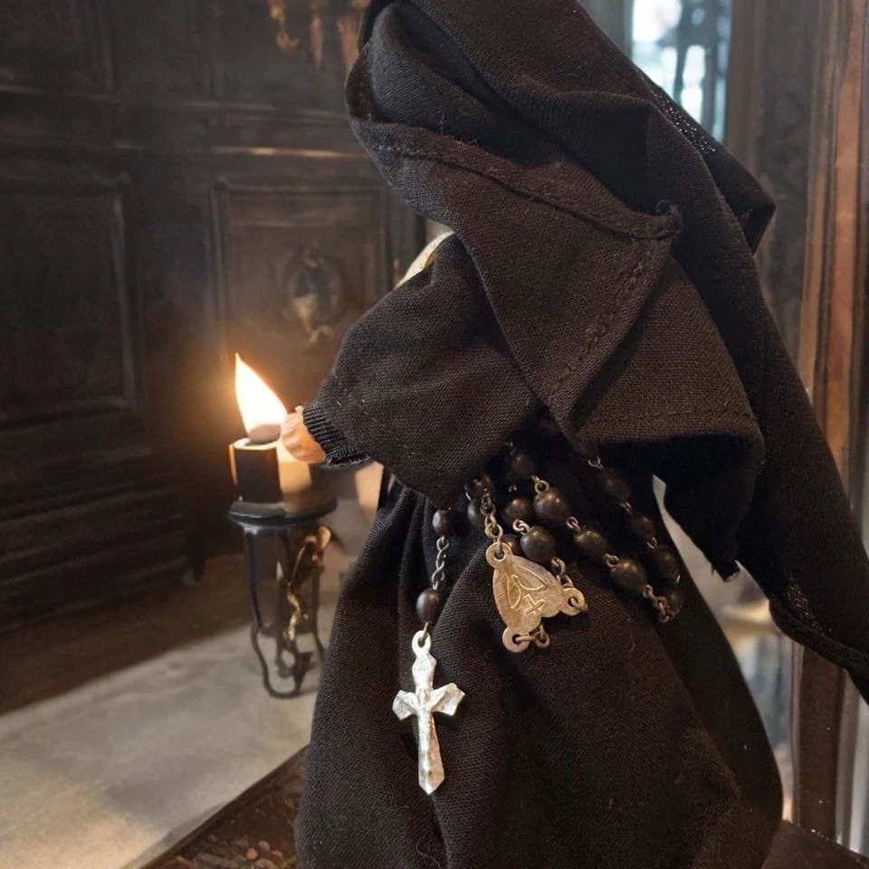 Muñeca Monja Porcelana Hermanas de San José con Rosario Crucifijo Caja Folleto Católica Foto 4 de 4