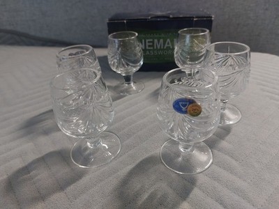 Bleikristall Schnapsgläser Set 6 Stück Kristallglas Vom Neman. Vintage. Neu