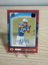2024 Panini Clearly Donruss Adonai Mitchell Rated Rookie Auto Red /149 Colts