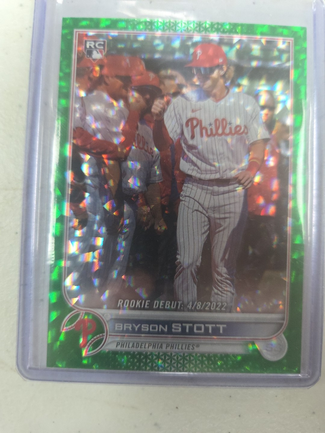 2022 Topps Update Baseball Bryson Stott Rookie Debut Green Foil /499