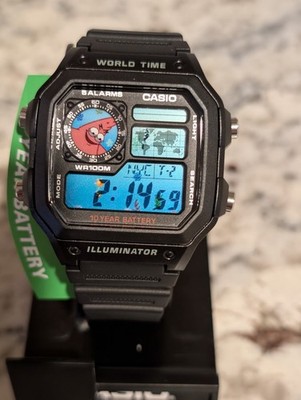 Patrick Star Meme inspired Mod Casio AE1200 Mod | World time watch | Cartoon |