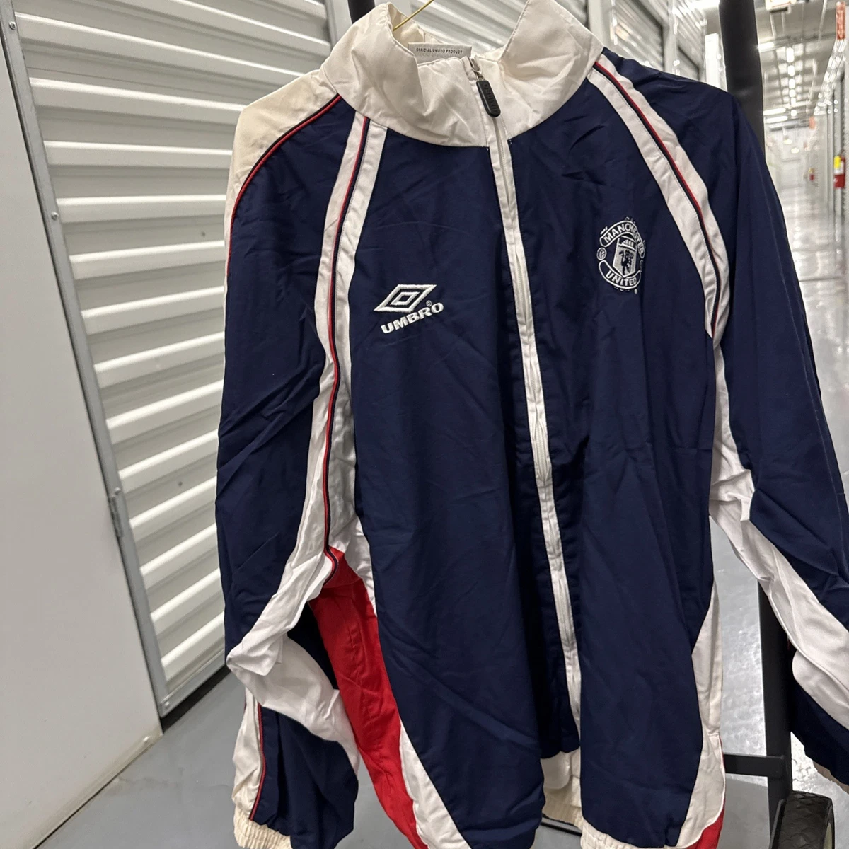Manchester United White International Club Soccer Fan Jackets for