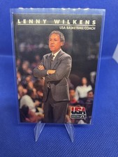 🏀 1992 USA Skybox LENNY WILKENS #97 Atlanta Hawks 🤩DREAM TEAM 🔥COACH HOF