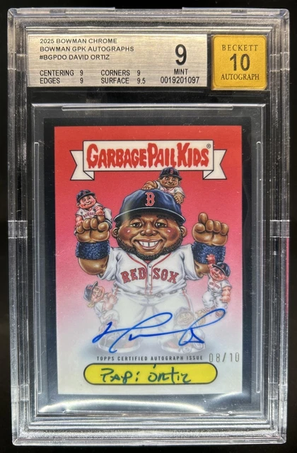 2025 Bowman Chrome David Ortiz GPK Auto #/10 Red Sox BGS 9/10