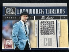 Tom Landry Hank Stram 2008 Throwback Threads Game Worn Used Jacket SP 195/199