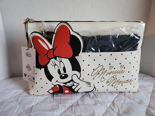 Disney Minnie Mouse zweiteilige Kosmetik Reise Make-up Tasche Handtasche Primark Neu mit Etikett - Bild 1 von 9