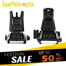 Metal Profile Flip-up Backup Sight Folding Sights Front & Rear Set Mount