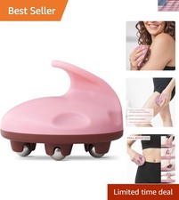 Handheld Lymphatic Massage Roller - Pink Tool for Cellulite Removal  Body Care
