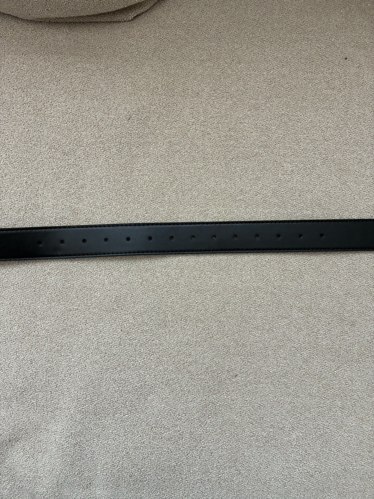발렌시아가 남성용 블랙 드레스 벨트 (길이 조절 가능, 실버 BB 로고 버클, 새 제품) 110cm 4