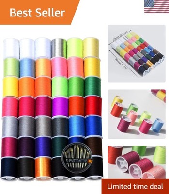 42 Assorted Color Sewing Thread Kit - 2300 Yards, Machine Washable