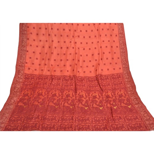 Sanskriti Combo Of Vintage Sari Border-Design Fabric Pure Tussar Silk Baluchari - Picture 6 of 10